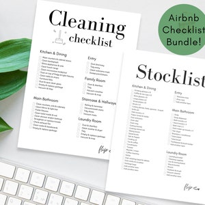 Airbnb Stocklist and Cleaning Checklist Bundle, Airbnb Cleaning List, Airbnb Inventory Checklist, Airbnb Planner, Airbnb Forms, Templates