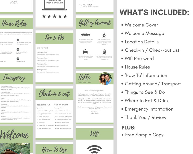 Airbnb Book Airbnb Template Airbnb Guide Book. Etsy