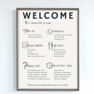 Airbnb Welcome Sign | Airbnb Template | Airbnb Signage | Airbnb Signs | Airbnb Download | Airbnb Wifi Sign| Airbnb House Rules