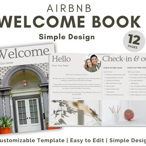 Libro de bienvenida de Airbnb, Plantilla de Airbnb, Libro guía de Airbnb, Libro de visitas de Airbnb, Guía para huéspedes de casas de alquiler vacacional, Letreros, Letreros de bienvenida de Airbnb