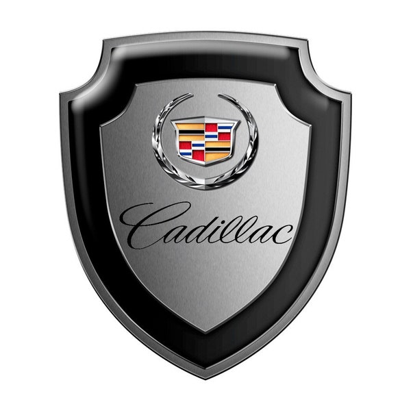 Cadillac Badge Silicone Emblem Sticker All SIZES - Car Interior, Phone, Laptop, Refrigerator, Suitcase, Glass, Mirror, Door, iPad