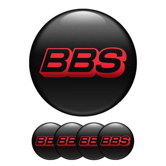All Sizes 3dprint Silicone Sticker BBS for Rim Center Caps Black 