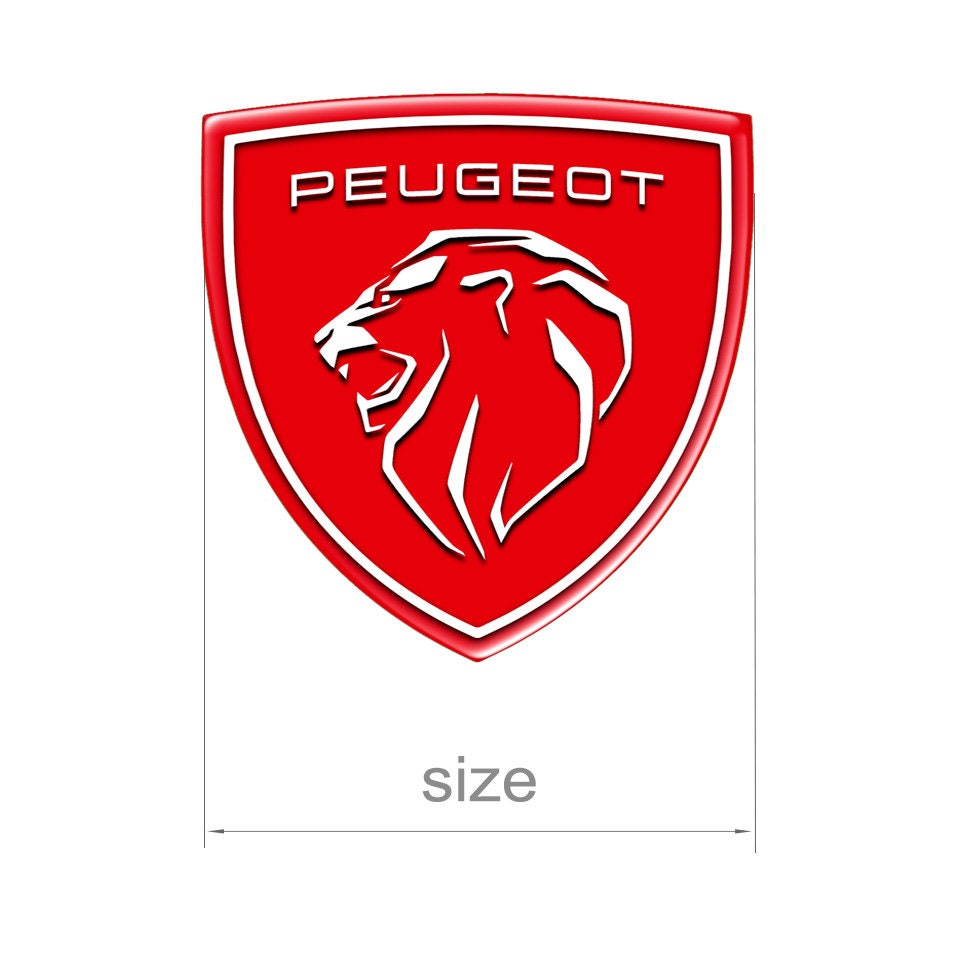 Peugeot Badge Silicone Emblem Sticker All SIZES Car Interior