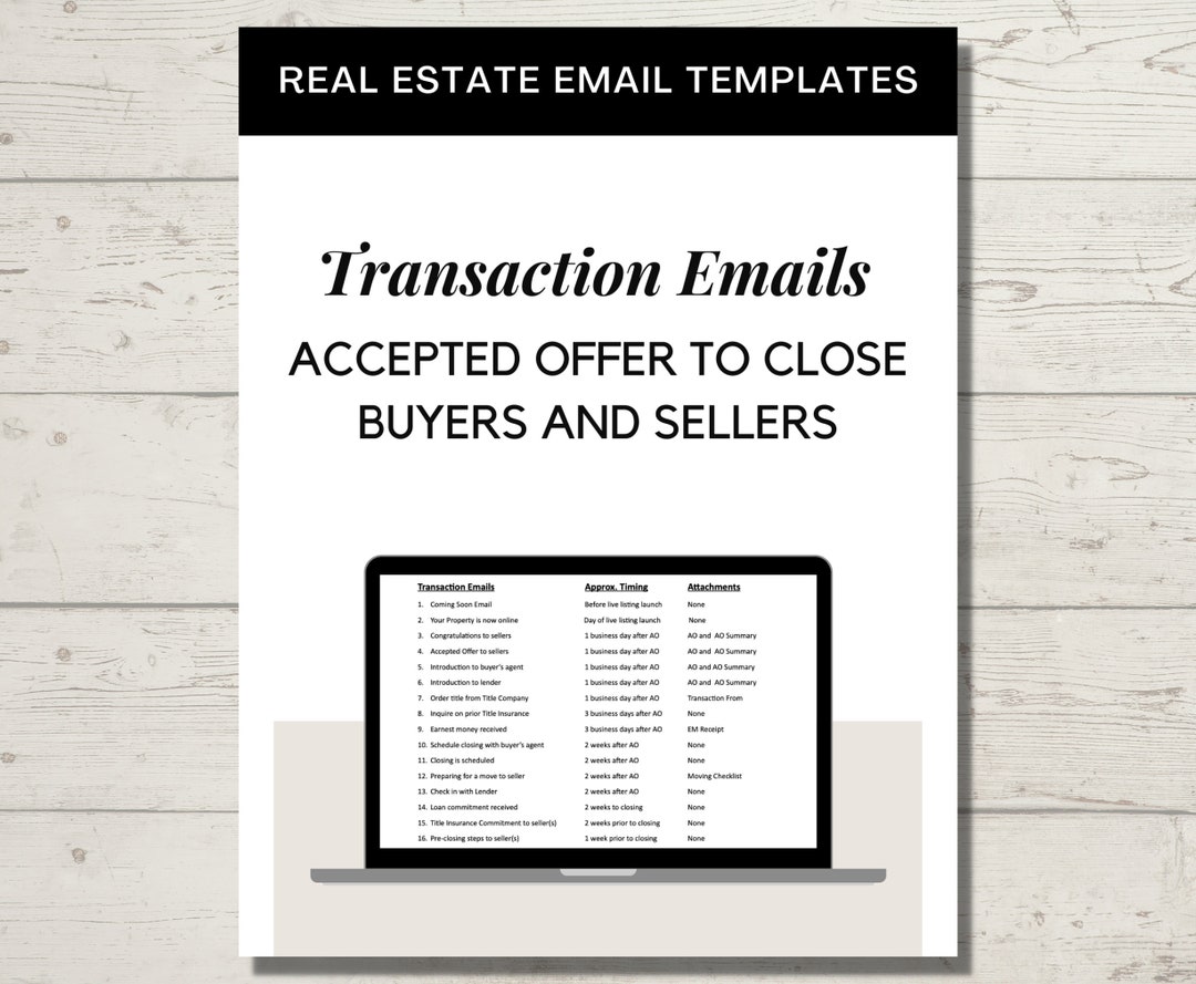 Real Estate Transaction Coordinator Email Templates for Buyers and