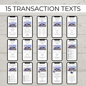 Real Estate Transaction Coordinator Mobile Text Templates, Digital Offer to Close Templates