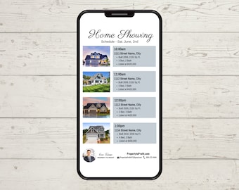 Textable Home Showing Schedule Real Estate Marketing Template