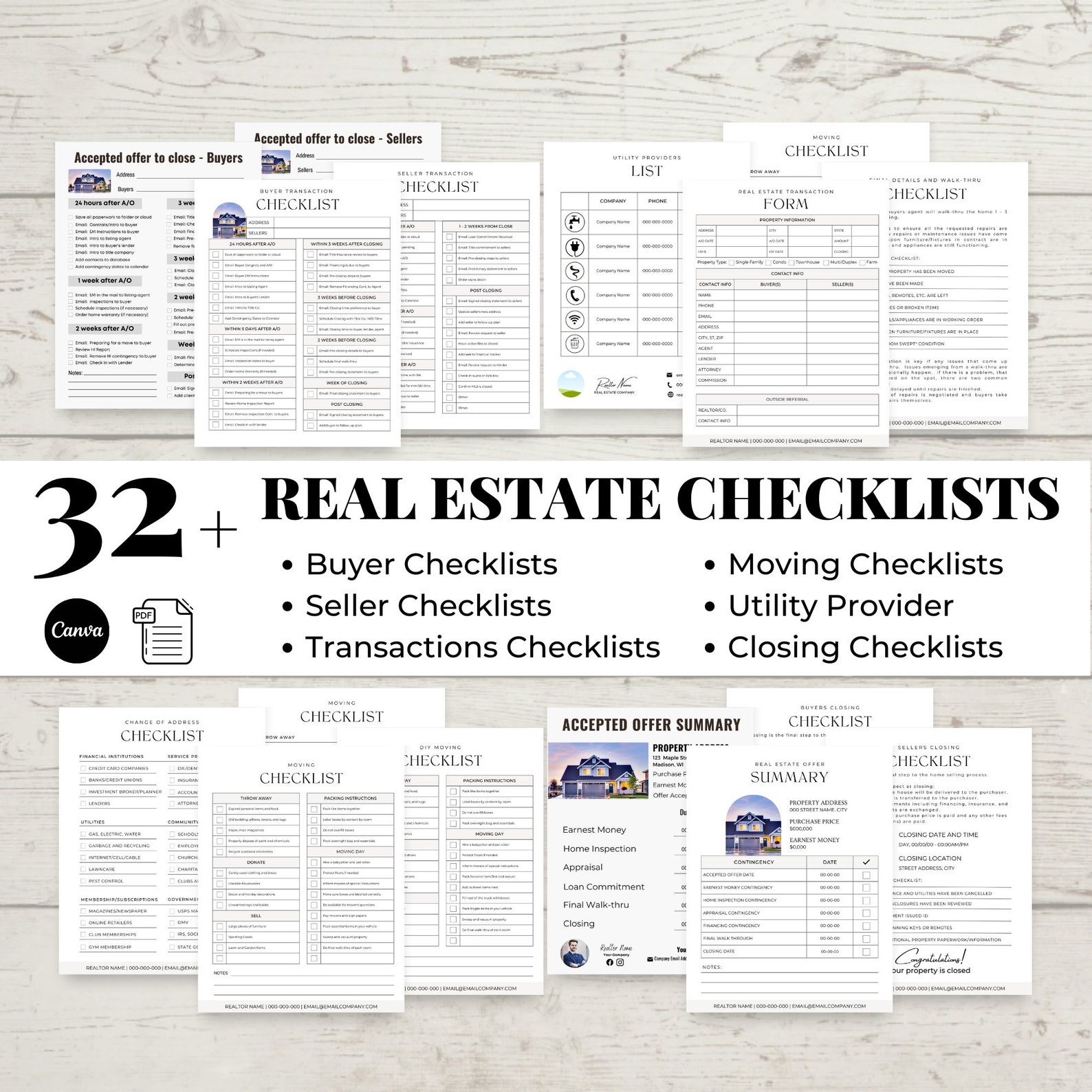 Real Estate Transaction Checklists Template Bundle Buyer and Seller Real Estate Transaction Checklists Template Bundle Buyer and Seller