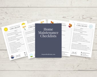 Home Maintenance Checklist Templates | Home Maintenance Planner | Printable