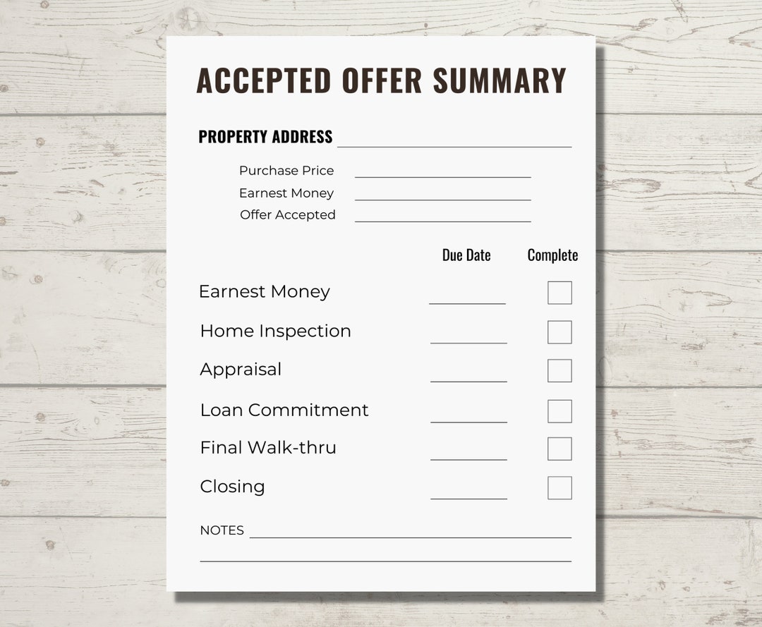 Real Estate Under Contract Timeline, Fillable PDF, Transaction