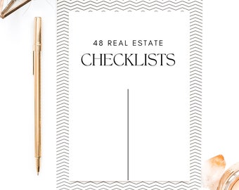 Real Estate Checklist Template Bundle | Checklists for Realtors | Home Maintenance Checklists | Edit in Canva