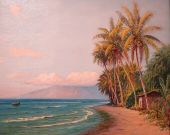 Letni krajobraz plażowy do wydrukowania