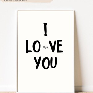 Poster LOVE Valentinstag Wanddeko / Wohnzimmer / Schlafzimmer