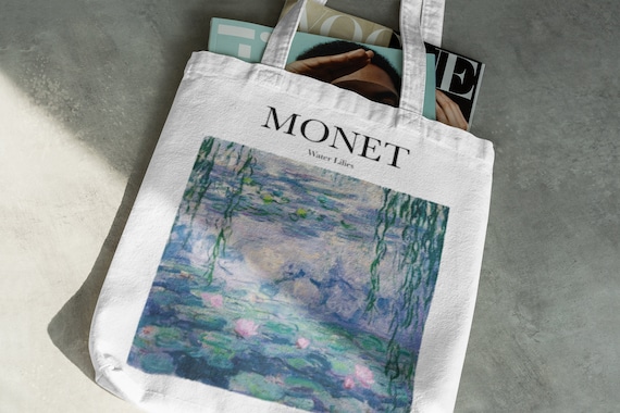 Claude Monet Tote Bag Monet Bag Water Lilies Tote Bag 