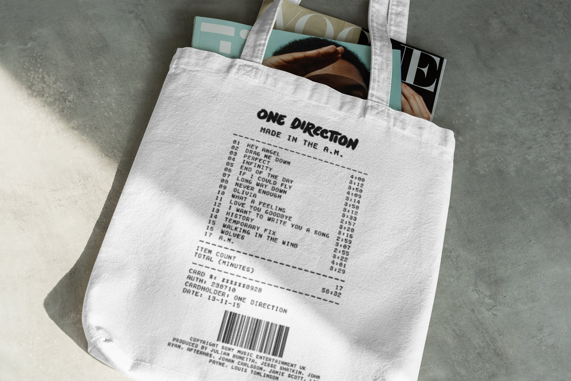 gammelklog Fremsyn orkester One Direction Bag - Etsy