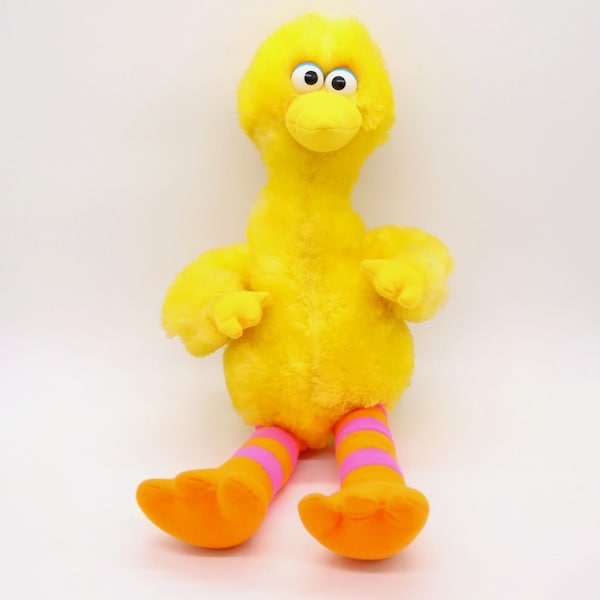 Vintage Sesame Street Big Bird 16" Plush Muppets Applause Plastic Eye Korea