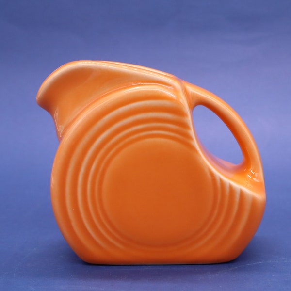 Fiesta Ware Tangerine Orange Mini Disc Pitcher Fiestaware Retired