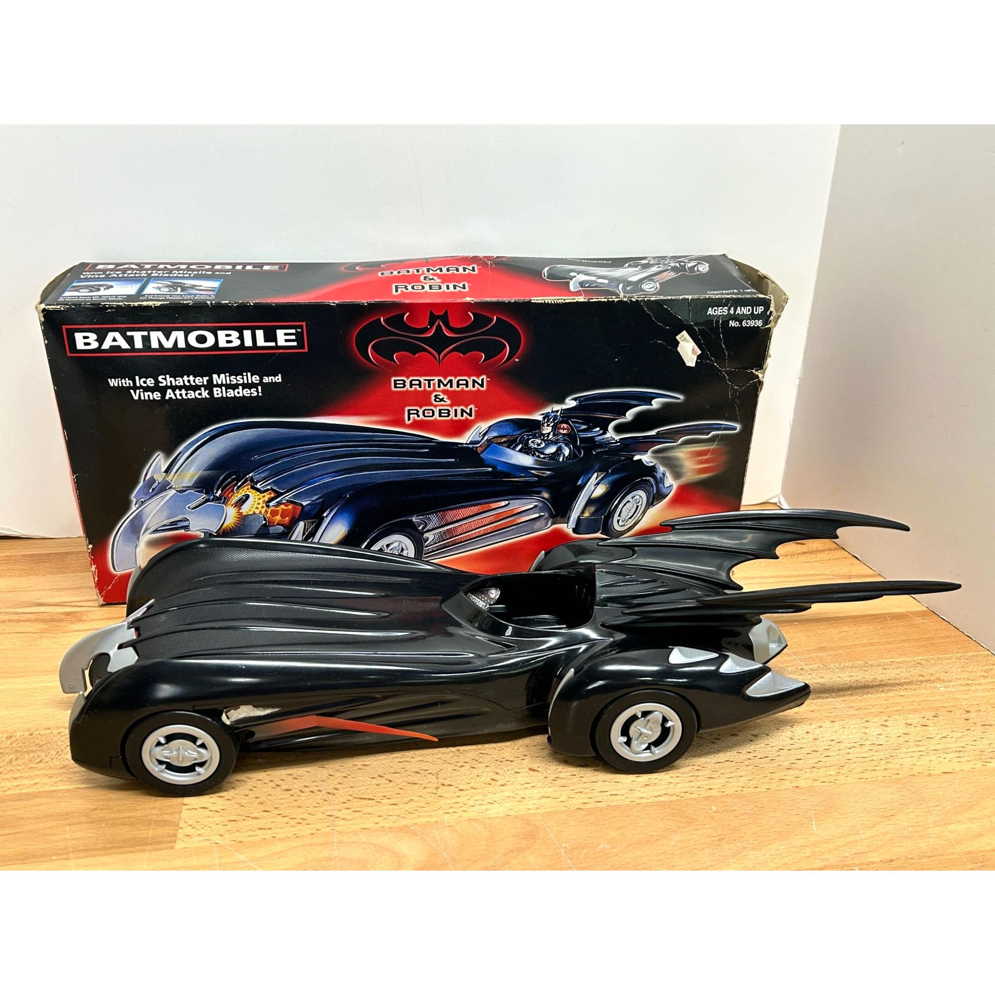 Batman & Robin Batmobile Movie Edition W/ Box Vtg 1997 Kenner
