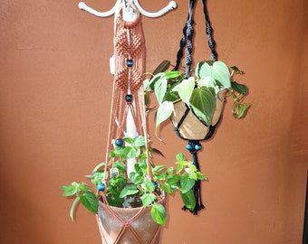 Macrame Plant Hanger, Boho Plant Holder, Indoor Gardening