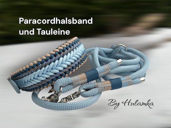 Hundehalsband aus Paracord, Halsband und Leine aus 10mm Tau einzeln oder als Set, individuell gestalten, Leinenset