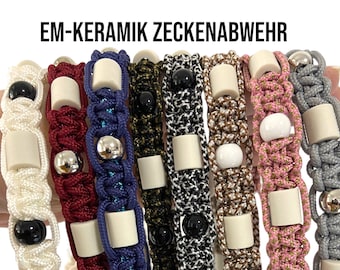 EM Keramik Halsband individuell gestalten, Zeckenhalsband, Ungezieferabwehr, natürlicher Zeckenschutz, Zeckenabwehr, Verstellbar oder fest!