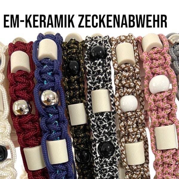 EM Keramik Halsband individuell gestalten, Zeckenhalsband, Ungezieferabwehr, natürlicher Zeckenschutz, Zeckenabwehr, Verstellbar oder fest!