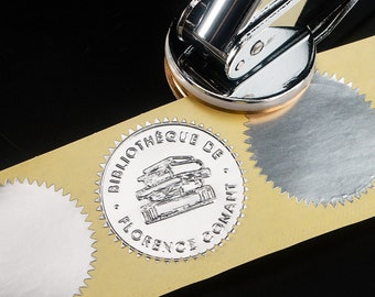 Personalized Wedding Embosser, From The Library Of, Ex Libris, Book Lover Gift, Embosser Seal Stamp Set, Custom Any Logo Embosser Seal Stamp
