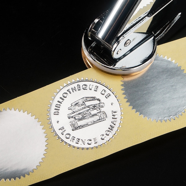 Personalized Wedding Embosser, From The Library Of, Ex Libris, Book Lover Gift, Embosser Seal Stamp Set, Custom Any Logo Embosser Seal Stamp