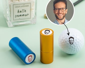 Customized Golf Portrait Stamps, Pet Golf Ball Stamp/ Custom Pet Face Stamp, Customized Christmas Golf Stamp, Portrait Photo Golf Ball Stamp