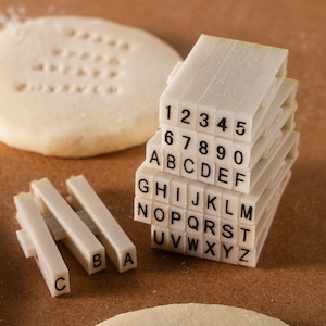 Sellos de arcilla con letras / Mini sellos alfanuméricos / Sellos de letras / Galletas / Fondant / Herramientas para decorar con arcilla / Manualidades DIY