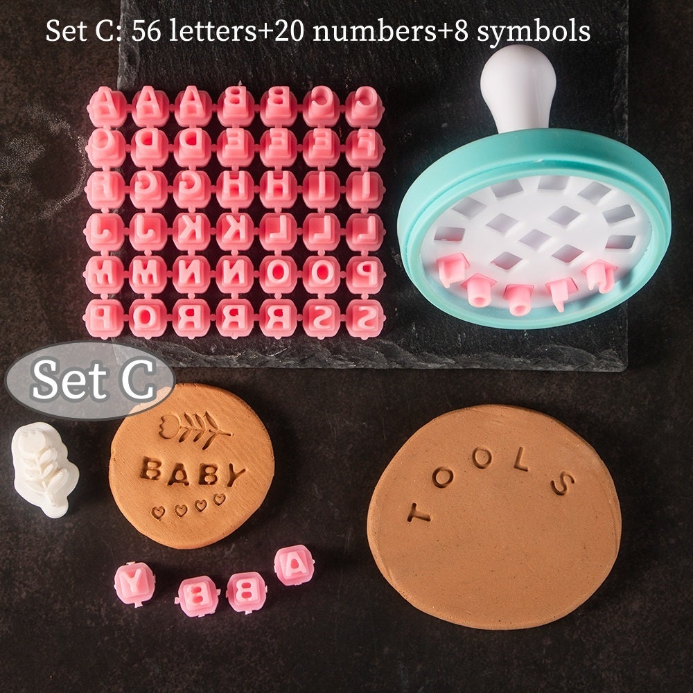 Mini Alphabet Clay Stamps, Soap Stamps, Alphabet Cookie Stamps, Number Chocolate Stamps, Cookie Numbers, Alphabet Stamps