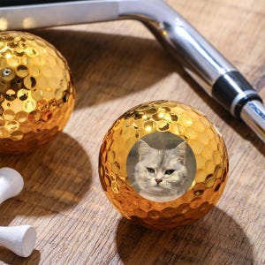 Custom Cat Lover Golf Balls, Customized Golf Balls With Photo, Gift for Husband, Groomsmen Gift, Dog Dad Gift, Funny Golf Balls
