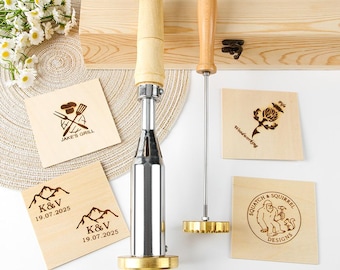 Gepersonaliseerde houtkachel Aangepast logo, Aangepast hulpmiddel voor branding hout, Aangepast ijzeren houtwerk branding, Hulpmiddel voor gepersonaliseerde branding voor hout