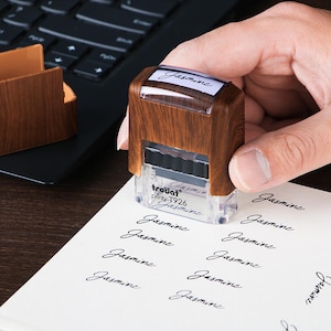 Timbro autoinchiostrante personalizzato, timbro con firma per aziende, timbro con nome, timbro personalizzabile, timbro autoinchiostrante