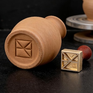 Custom Pottery Signature Stamp, Potter Makers Gift, Custom Pottery Stamp With Any Logo, Clay Initials Stamp, Engraved Pottery Stamp