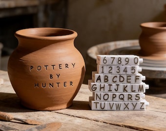 Alphabet Letter Clay Stamps, Alphabet Stamps, 4mm Alphabet Stamps, Clay Letters Stamps, Pottery Tool, Letter Mold, Pottery Letter