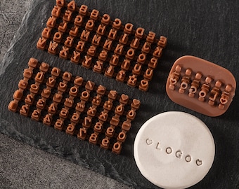 Mini Alphabet Clay Stamps, Soap Stamps, Alphabet Cookie Stamps, Number Chocolate Stamps, Cookie Numbers, Alphabet Stamps