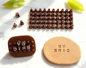 Alphabet polymer clay cutter, Letter Clay Cutters Small, Alphabet & number stamp set, Cookies Cutter Alphabet