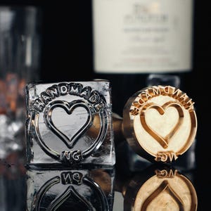 Personalisiertes Eiswürfel-Logo, Whisky-Eisstempel, Geburtstagsgeschenk für Papa, benutzerdefinierte Whisky-Eisstempel