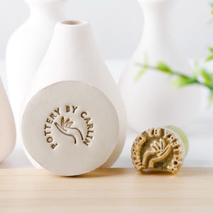 Timbri personalizzati per ceramica/Timbro in argilla personalizzato da 1,5 pollici/Timbro in argilla acrilica personalizzato/Timbro con iniziali