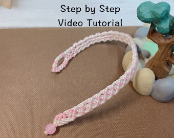 Tutorial per braccialetti dell'amicizia in macramè, modello per gioielli intrecciati (PDF)