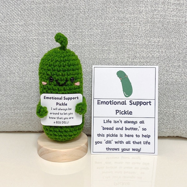Crochet Emotional Support Pickle Etsy