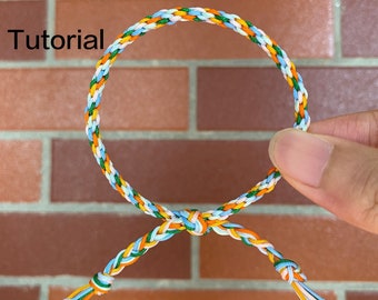 Back to School Macrame Bracelet Pattern,Beginner Easy to Learn, Adjustable Mommy and Me Colorful Lucky Bracelet Making Tutorial