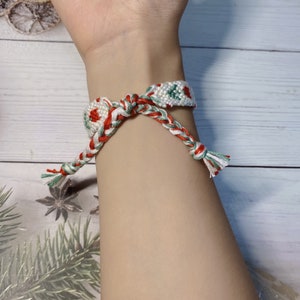 Tulip Macrame Bracelet Pattern, Adjustable Friendship Bracelet Pattern,Embroidery BFF Macrame Flower Bracelet Tutorial,Micro Macrame Pattern image 6