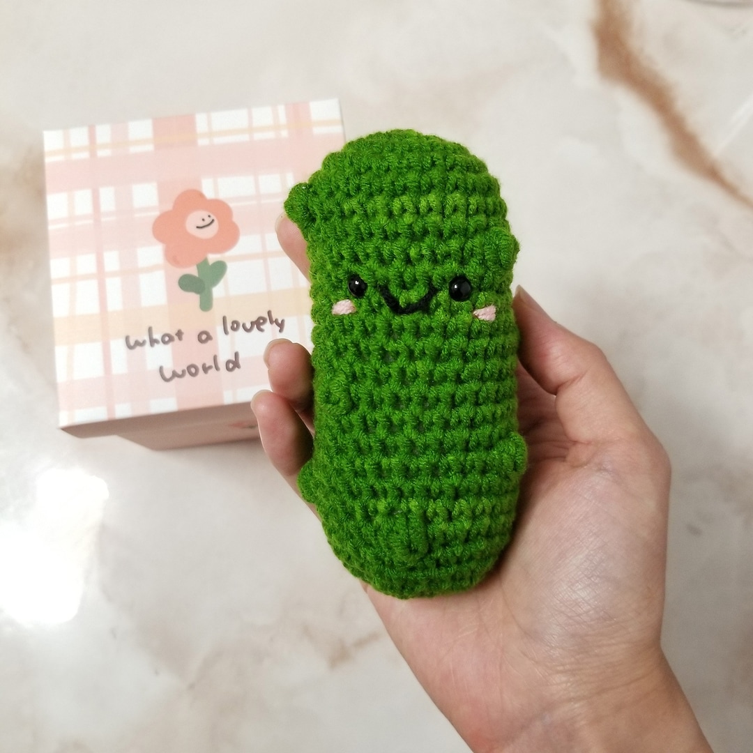 Emotional Support Pickle Palshandmade Crochet Pickle Plush Etsy