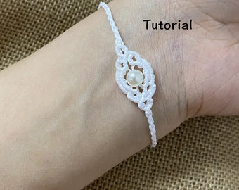 Minimalist Adjustable Macrame Bracelet Pattern for Ocean & Beach,Aesthetic Handmade Friendship Bracelet Tutorial,Micro Macrame Tutorial PDF