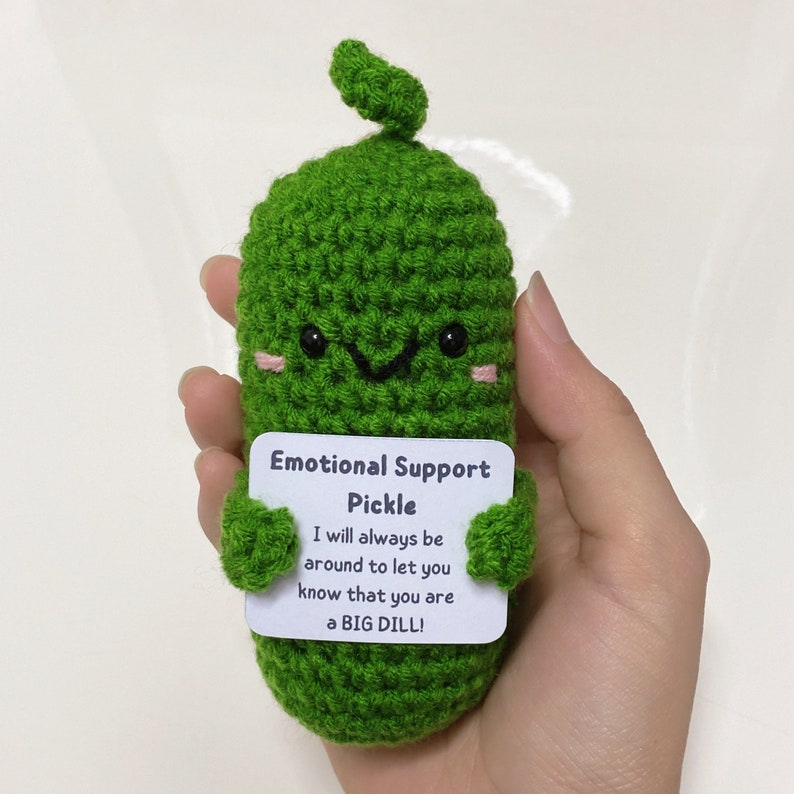 Handmade Emotional Support Pickle With Positive Affirmation - Etsy ...