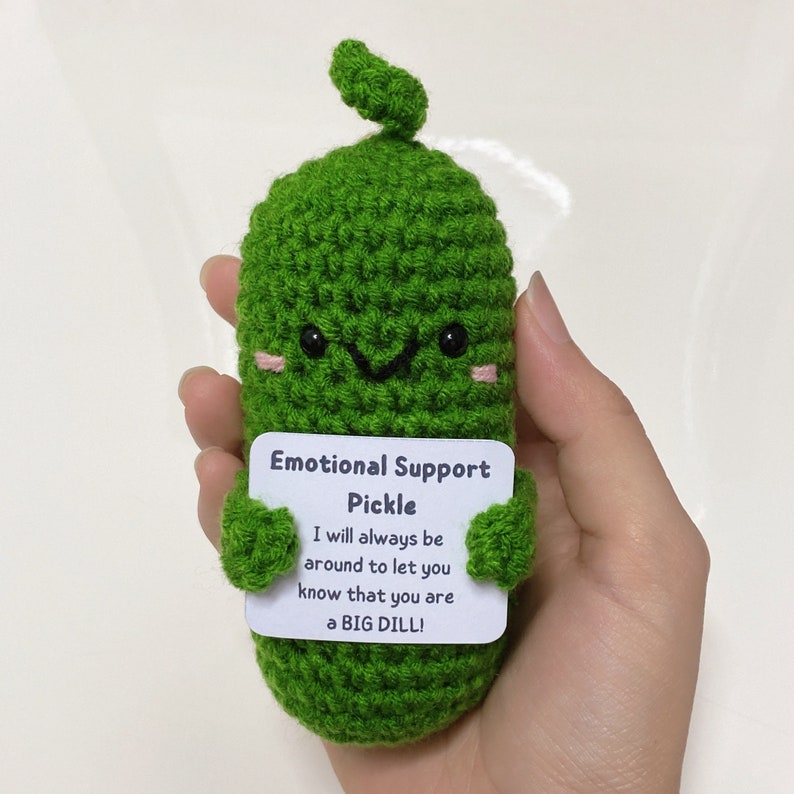 Handmade Emotional Support Pickle With Positive Affirmation Etsy