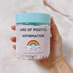 Positives Affirmationsglas, 40 inspirierende Zitate, Hinweise zur Förderung der psychischen Gesundheit, tägliche Erinnerungskarte für Freunde, lustiges Motivationsgeschenk