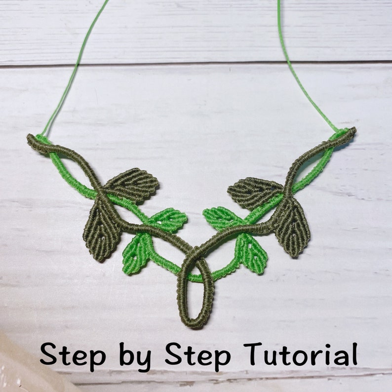 micro macrame leaf tutorial