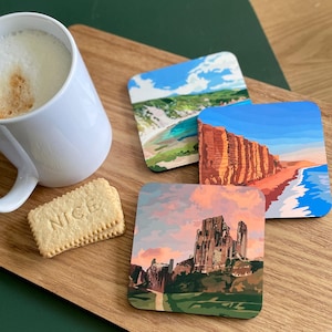 Dorset Landscape Coasters, Set of coasters, Pick and mix, Customise